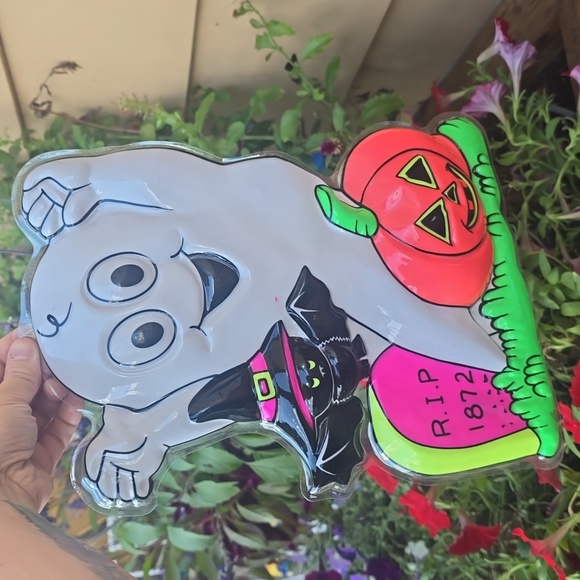 Vintage 1980s Halloween 3D vacuform molded plastic wall decorations - Picture 7 of 9